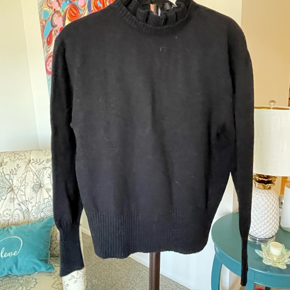 Black Turtleneck Sweater with Soft Texture